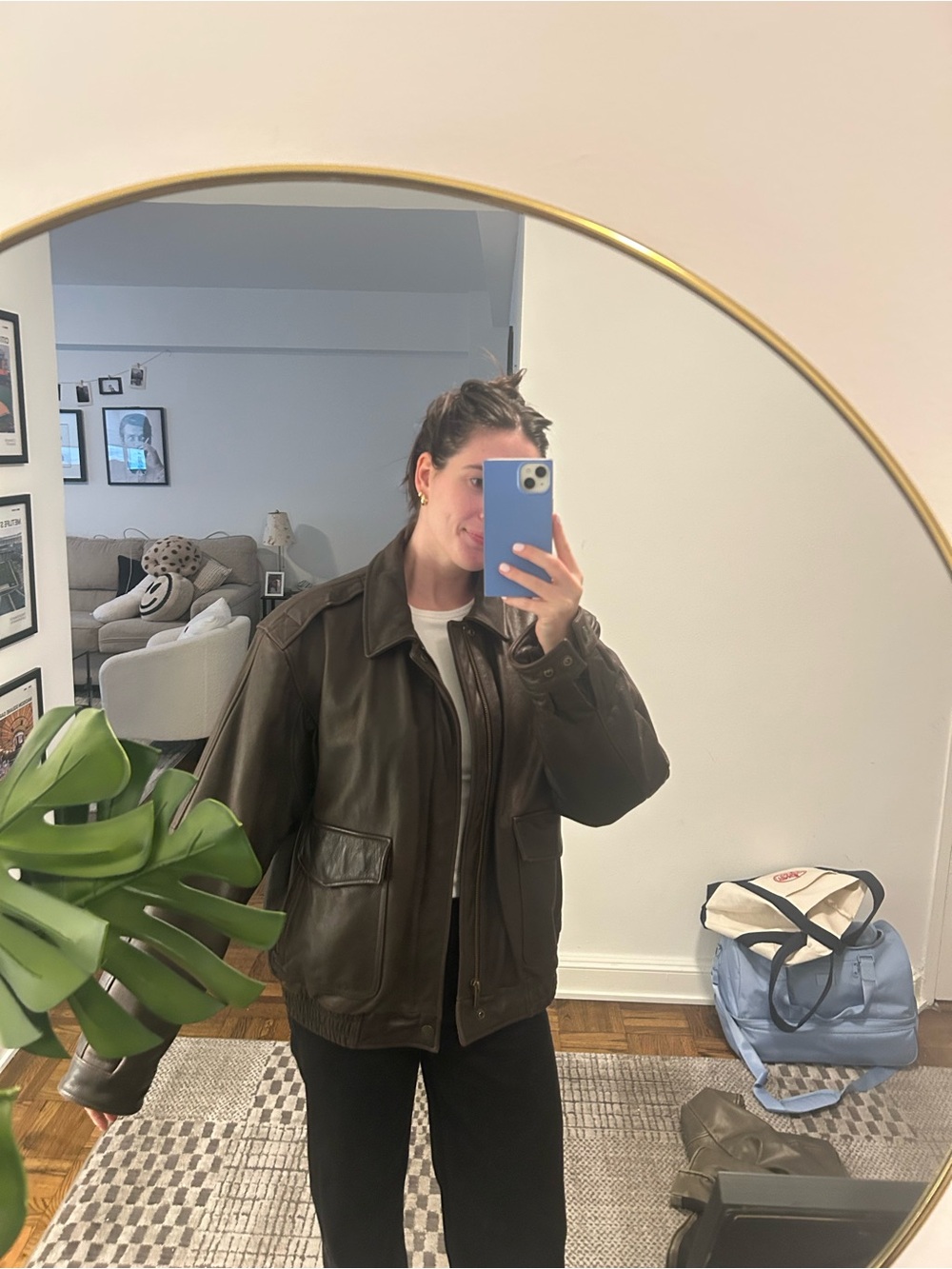 Wilsons Leather Dark Brown Bomber Jacket